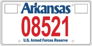 Armed Forces Reserve License Plate