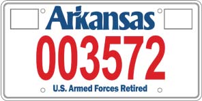 Armed Forces Retired License Plate
