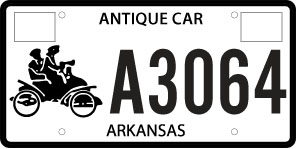 Antique Vehicle License Plate - Current