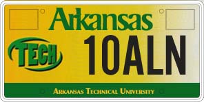 Arkansas Tech University License Plate