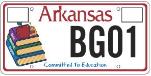 Committed To Education License Plate - Design 1
