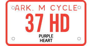 Purple Heart Motorcycle License Plate