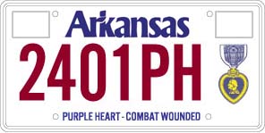 Purple Heart - Combat Wounded License Plate