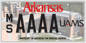 University of Arkansas Medical Sciences License Plate