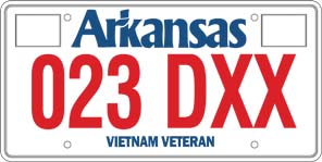 Vietnam War Veteran License Plate