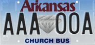 Church Bus License Plate