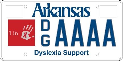 Dyslexia Support License Plate