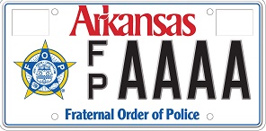 Arkansas State Lodge Fraternal Order of Police License Plate