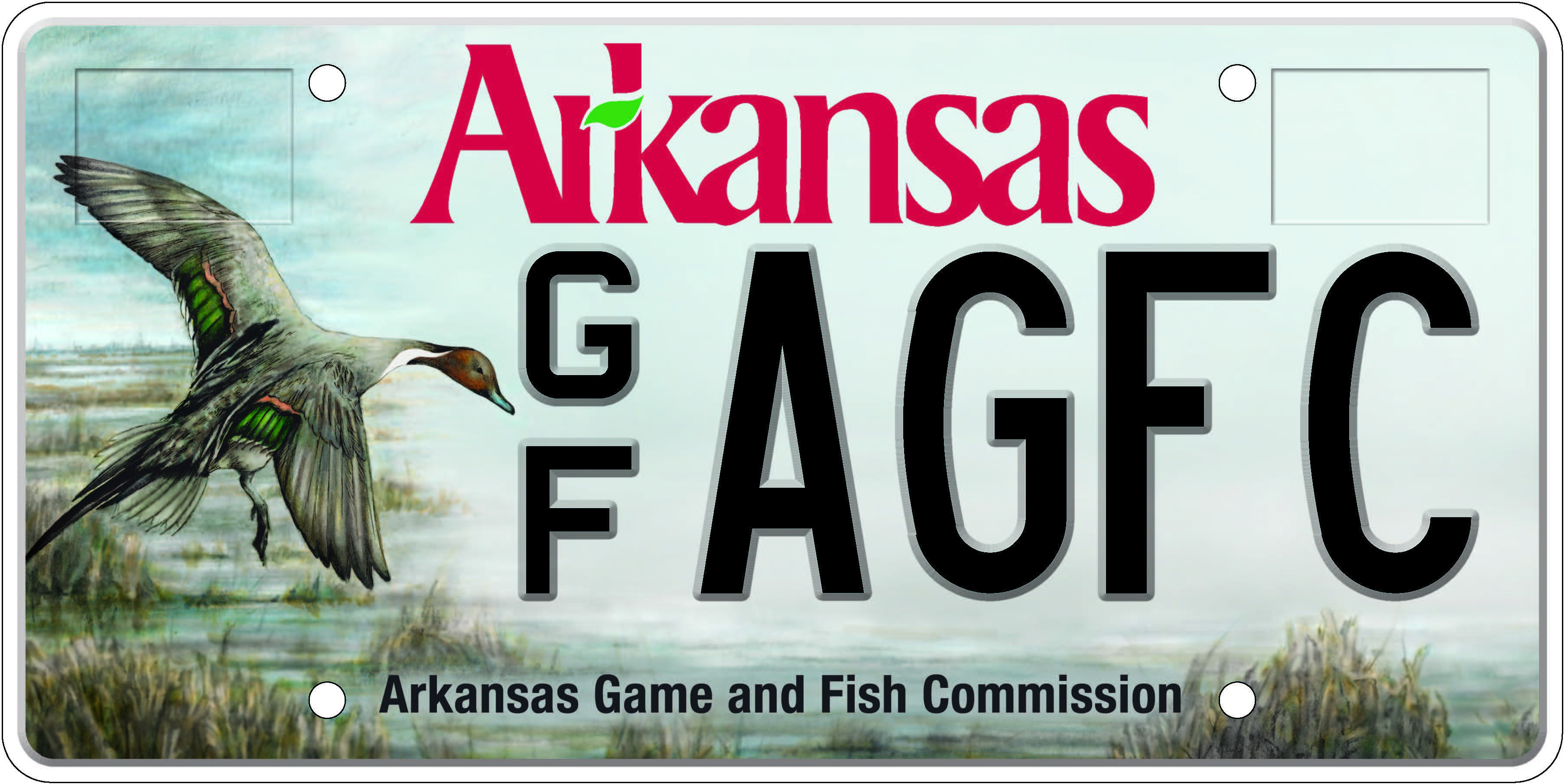 Game Fish Pintail Duck License Plate