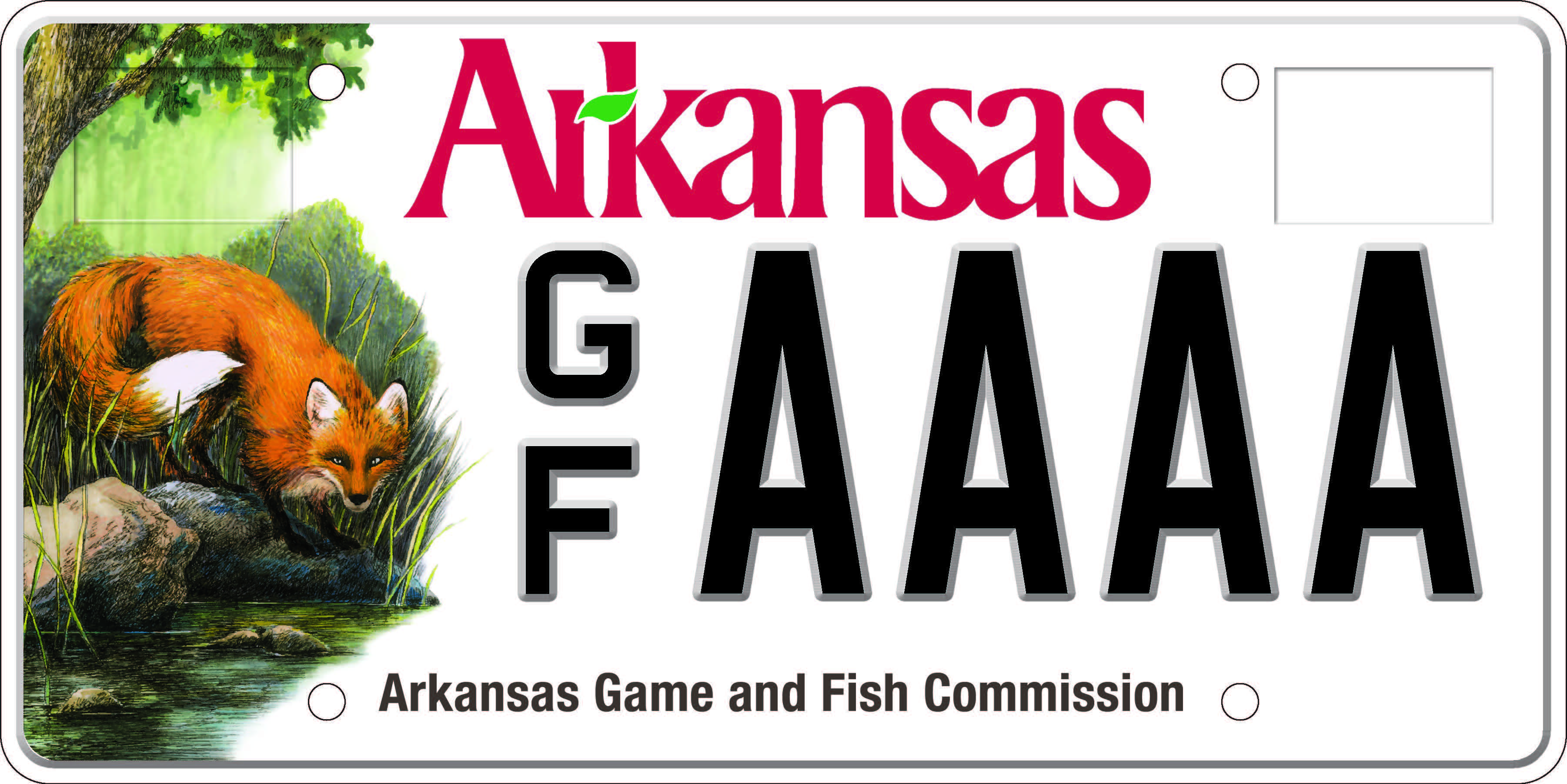Game and Fish Red Fox License Plate