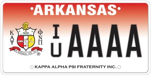 Kappa Alpha PSI Fraternity License Plate