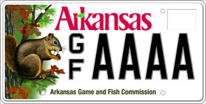 Game and Fish Squirrel License Plate