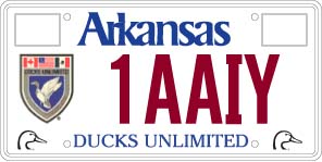 Ducks Unlimited License Plate - Design 1 - Valid No Longer Issued