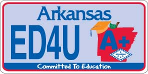 Committed To Education License Plate - Design 2