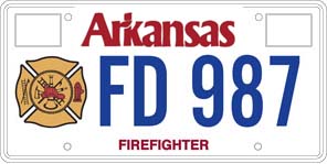 Fire Fighter License Plate (Active)
