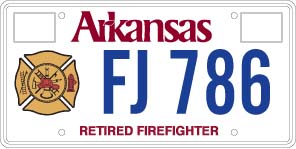 Fire Fighter License Plate (Retired)