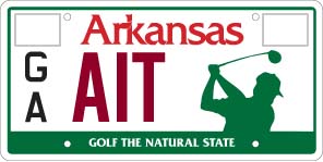 Golf Association License Plate