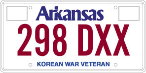 Korean Veteran License Plate