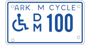 Persons with Disabilities Motorcycle License Plate