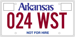 Not For Hire Bus License Plate
