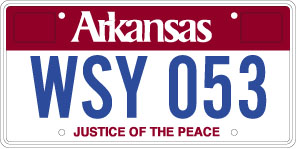 Justice of the Peace License Plate