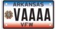 Veteran of Foreign Wars Motorcycle License Plate