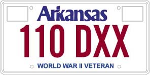 World War II Veteran License Plate