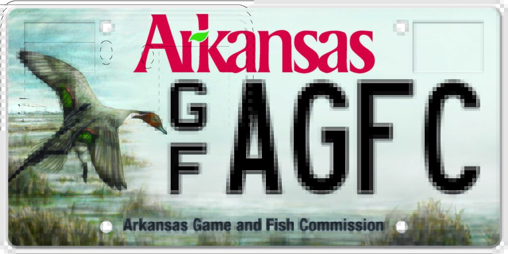 Specialty License Plate - Arkansas Game and Fish Duck