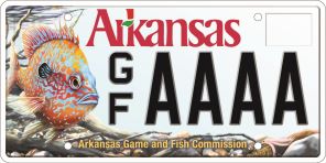 Specialty License Plate - Arkansas Game and Fish Commission Longear Sunfish