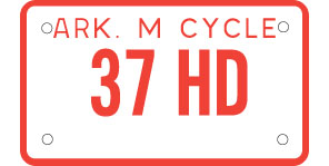 Personalized Motorcycle License Plate