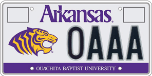 Specialty License Plate - Ouachita Baptist University