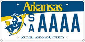 Specialty License Plate - Southern Arkansas University