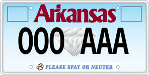 Specialty License Plate - Supporting Spay and Neutering, North Little Rock Friends of Animals